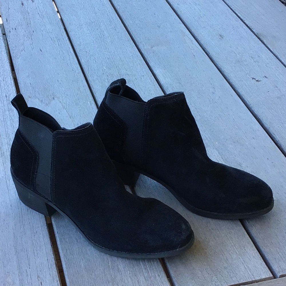 Kelly & Katie black suede leather Chelsea ankle boots Sz 9